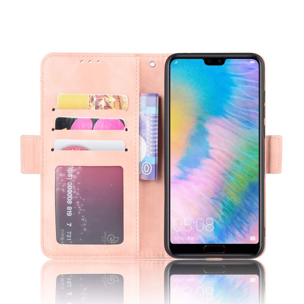 Asuwish Funda Para Huawei P20 Pro Con Cristal Templado Protector Pantalla Vidrio Pelicula Protectora Libro Cuero Piel Tarjetero Soporte Hawaii P20 20Pro CLT-L29 CLT-L09 Tapa Carcasa Capa Case Oro Rosa
