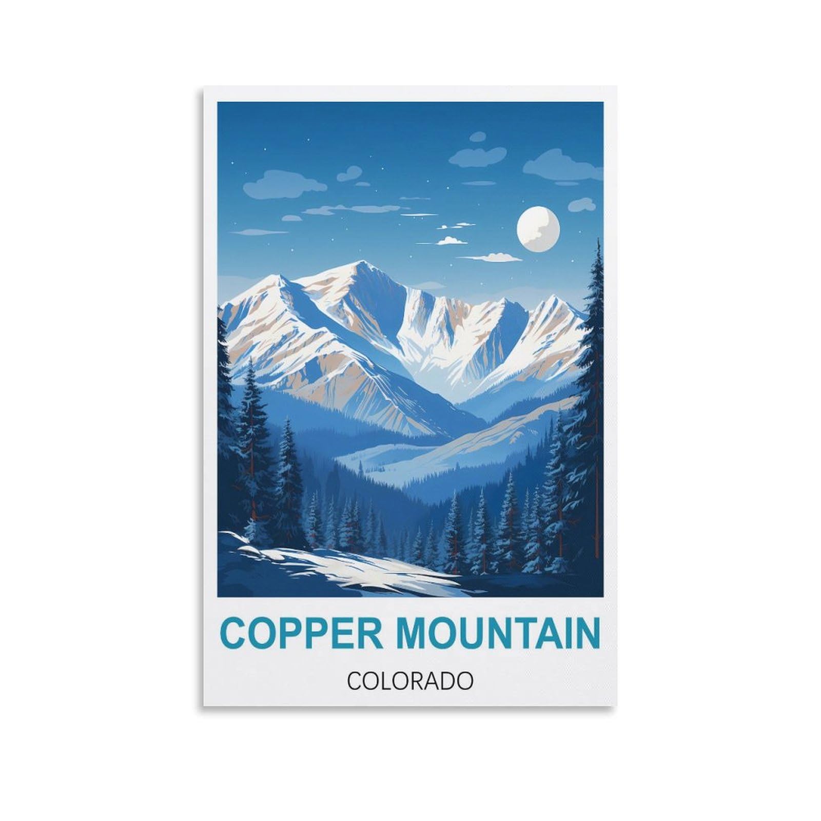 Vintage Metal Tin Signs Copper Mountain Colorados Travel Tin Signs Metal Poster Wall Decor Office Cafe Bathroom Badroom 15x30cm