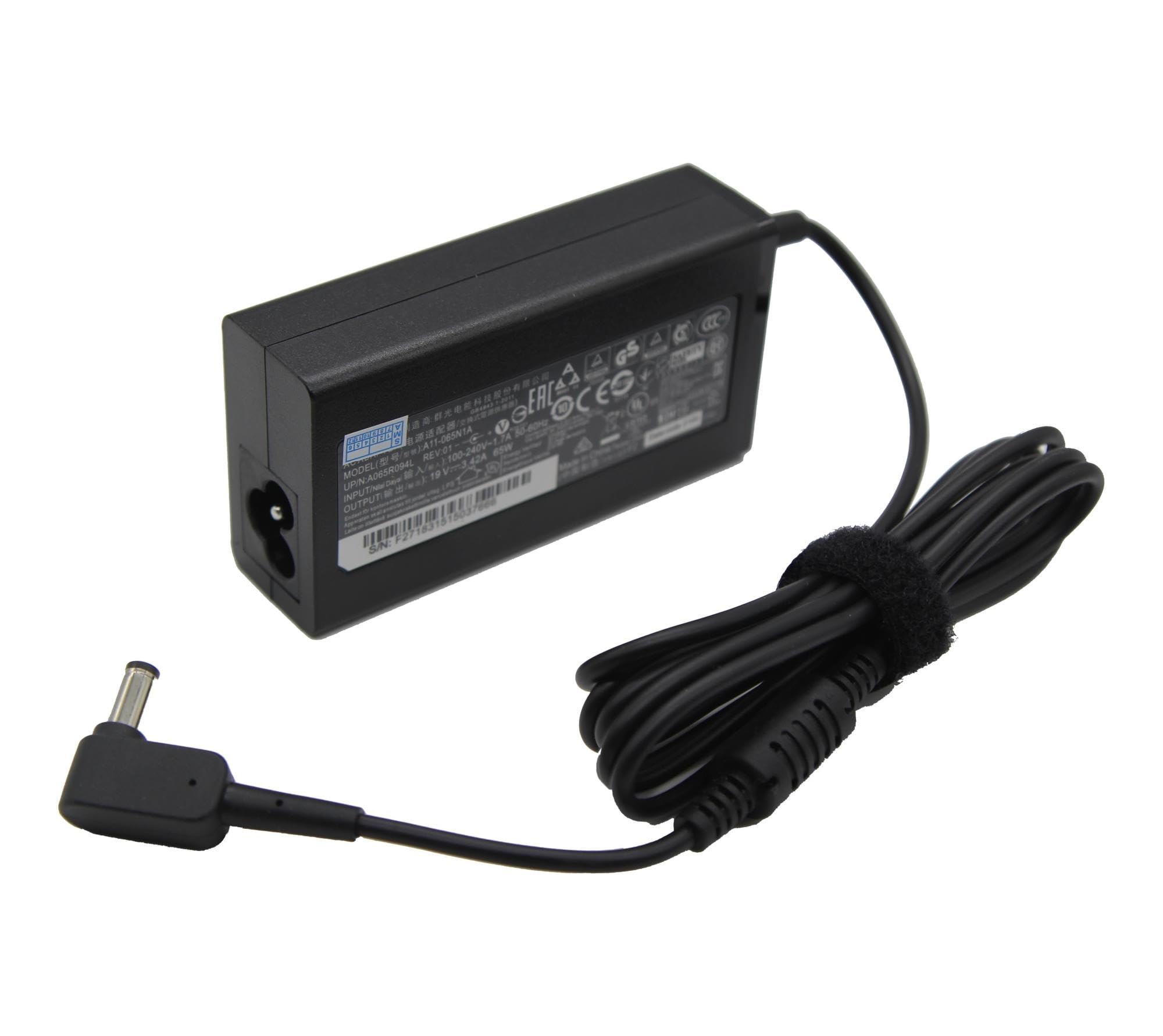 Caricatore Adattatore 19 V 3,42 A 5,5 * 1,7 Mm 65 W, Compatibile For Acer, Aspire 5315 5630 5735 5920 5535 5738 6920 7520 PA-1650-86 S3 E15 Alimentatore(With BR plug)