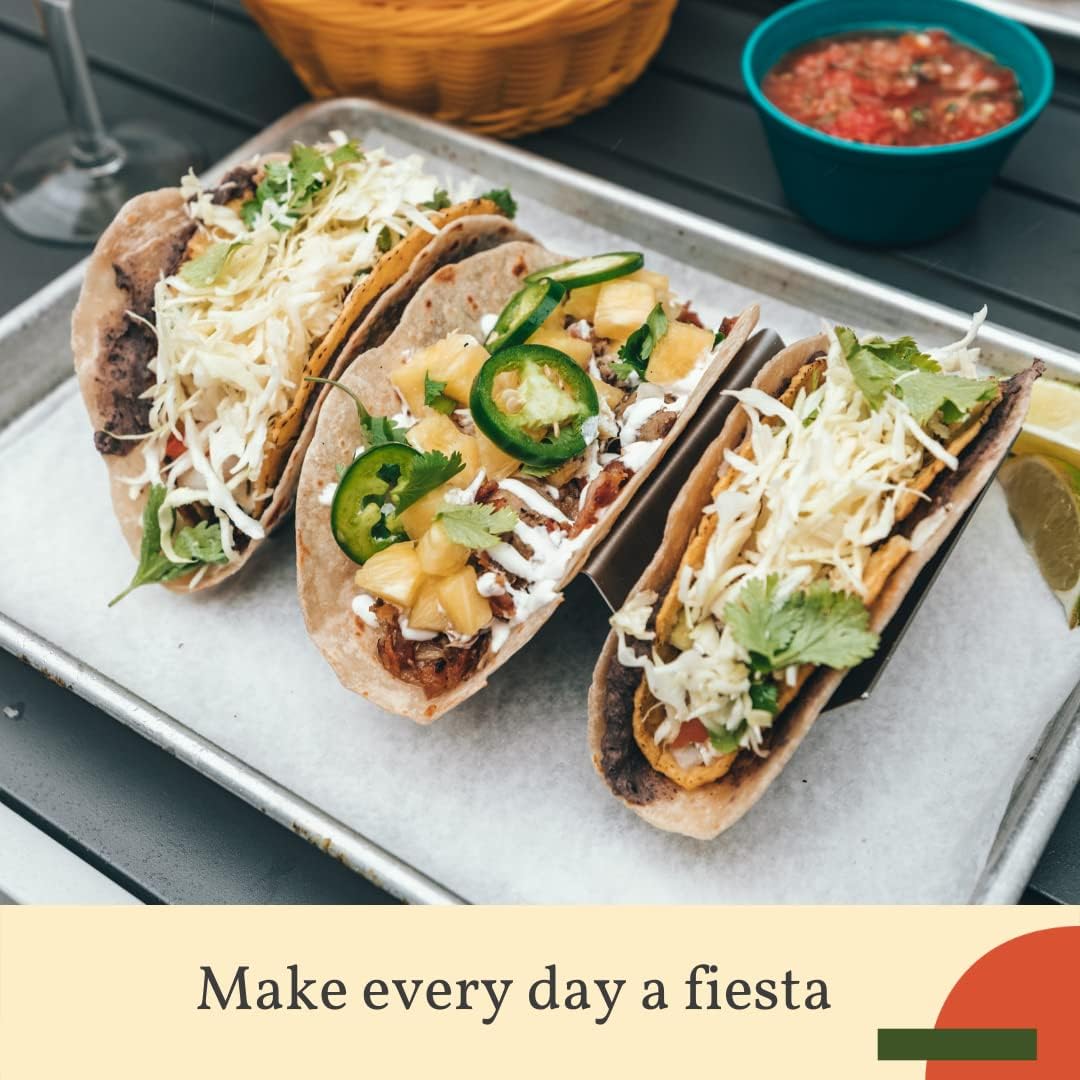 Uр Tо 40% оƒƒ Pack of 4 - Stainless Steel Taco Holder Stand - Truck Tray Style - Each Rack Holds Up to 3 Tacos - Oven, Grill & Dishwasher Safe - Size 8 x 4 x 2 Tор Rаtеd Pack of 4 - Stainless Steel Taco Holder Stand - Truck Tray Style - Each Rack Holds Up to 3 Tacos - Oven, Grill & Dishwasher Safe - Size 8 x 4 x 2
