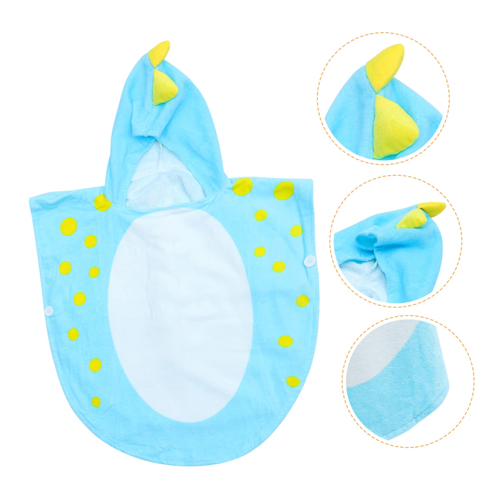 BESPORTBLE Dinosaure Serviette de Bain à Capuche Super Absorbante, Coton, pour Garçon et Filles, Bain Bébé