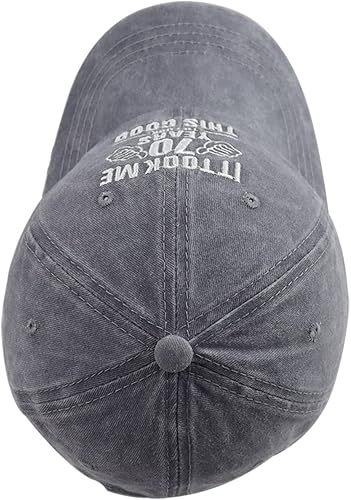 Miniatura 6 de It Took Me 70 Years to Look This Good Hat para mujeres y hombres, divertida gorra de béisbol ajustable bordada 70 cumpleaños