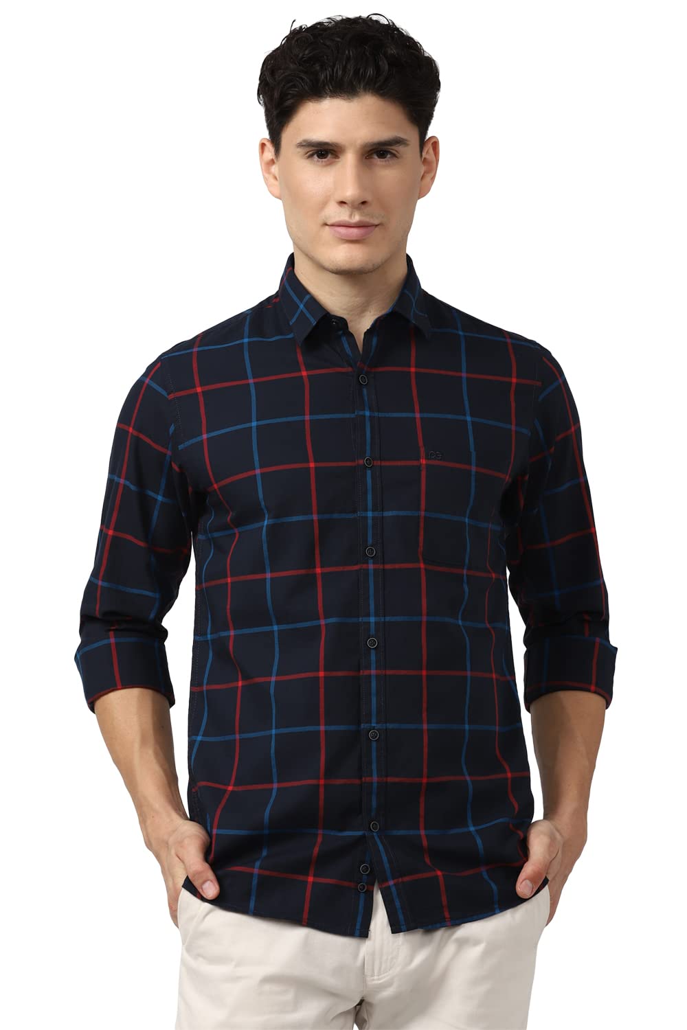 Peter England Men PCSFSSLPS14177 Western