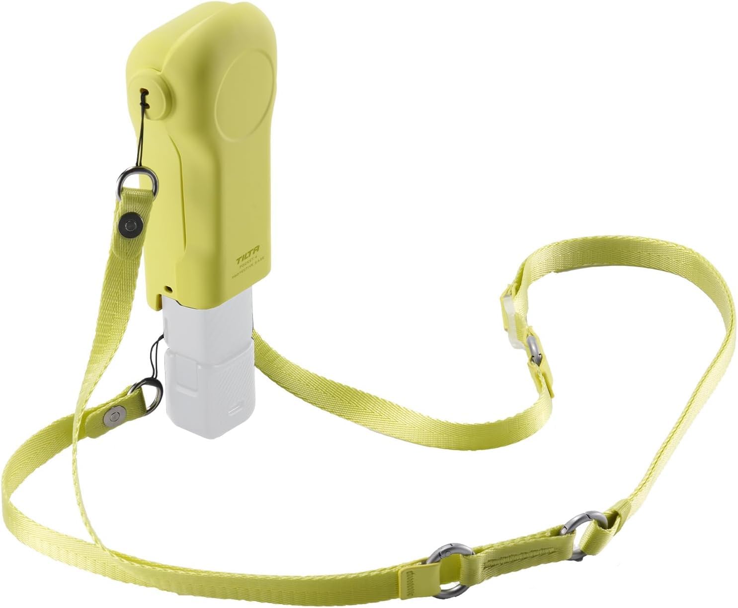 Tilta Pocket 4 Protective Case with Carabiner, Sangle INCL, Hard Shock Resistant Cover Compatible with DJI Osmo Pocket 4, Coque Rigide – Peut contenir 3 filtres Standards, Vert Citron TA-T96-PTK-LG