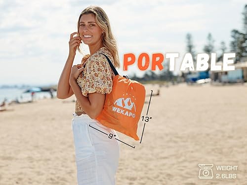 Miniatura 16 de WEKAPO Tumbona inflable, sofá de aire, hamaca, portátil, impermeable y a prueba de fugas, ideal para patio trasero, playa, viajes, camping, picnic