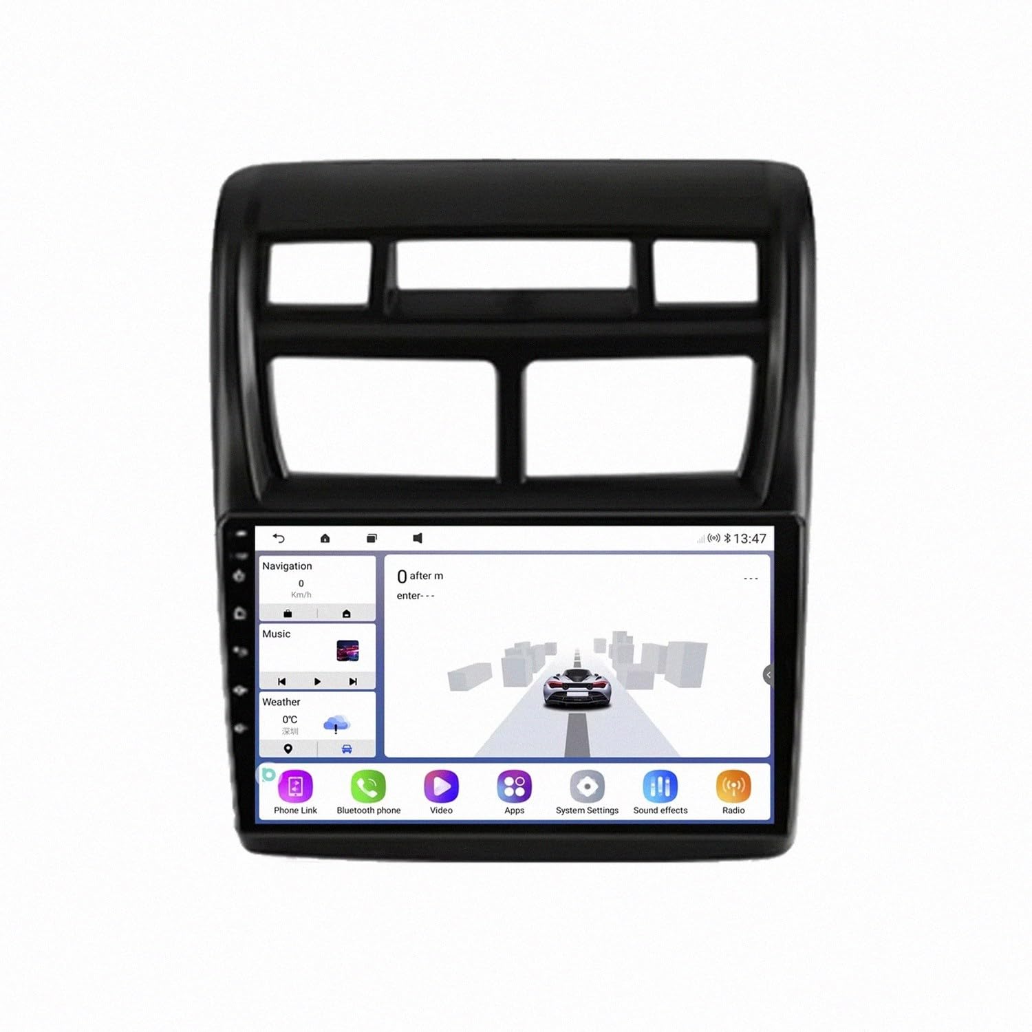 Navegador GPS radio de coche con manos libres Bluetooth y pantalla táctil de 64G 8