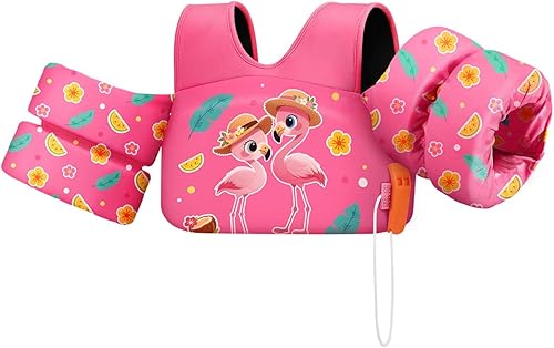 Miniatura 22 de HeySplash Chaleco de Natación para Niños, Flotadores de Piscina para Niños Pequeños, Chaleco de Natación para Niños con Correa Ajustable, Chaqueta