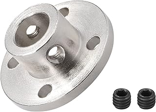 DMiotech 10mm Inner Dia H13xD16 Flange Coupling Connector Rigid Guide Shaft Support Coupler Shaft Coupling with Screws for DIY RC Model Motors Silver