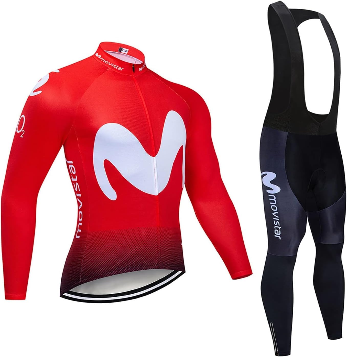Zestaw Koszulek Rowerowych Na Zimę, Męska Odzież Rowerowa Z Pełnym Rękawem Chroniąca Przed Zimnem Do Roweru Górskiego I Szosowego, Red1, L