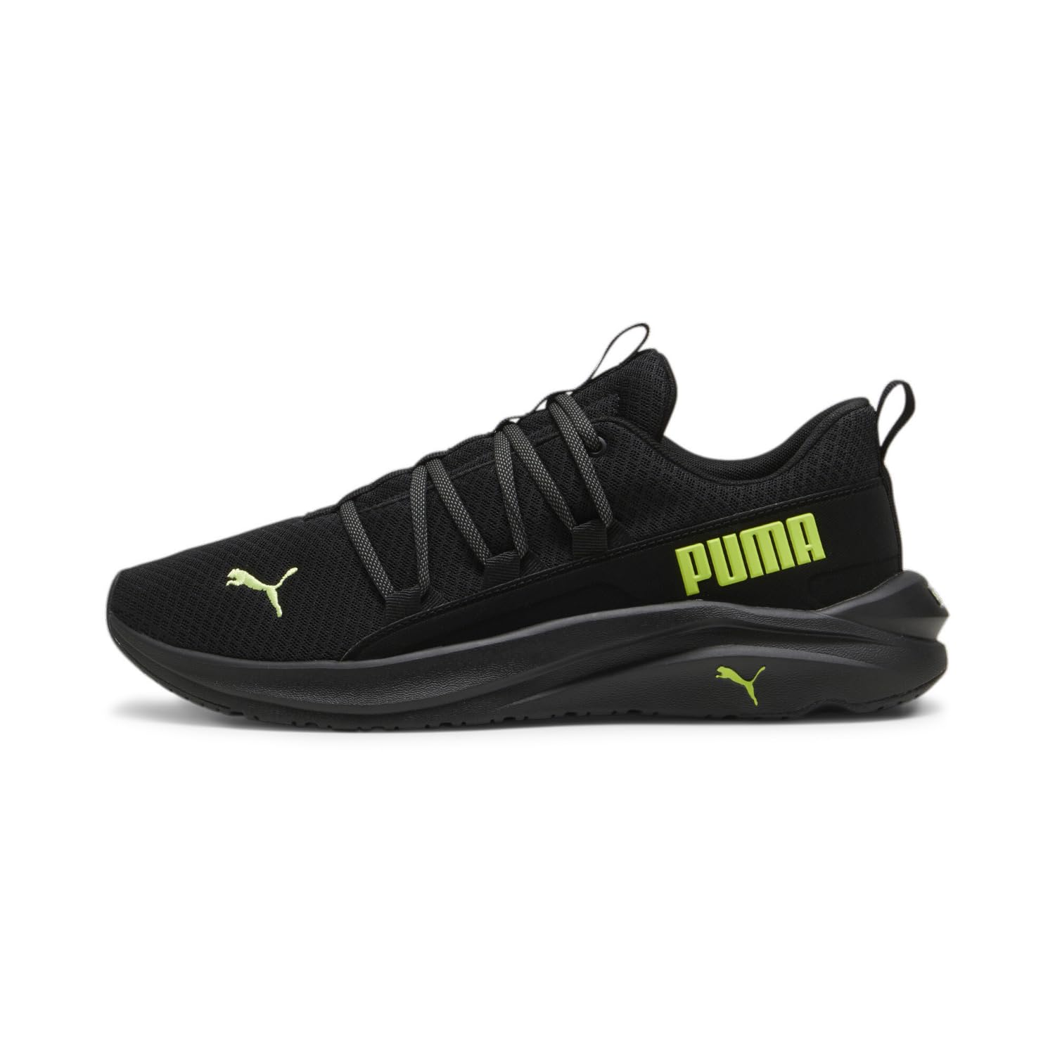 PUMA Mens Softride One4all Cross Trainer, Mens Black-Lime Pow-Cool Dark Gray, 11.5