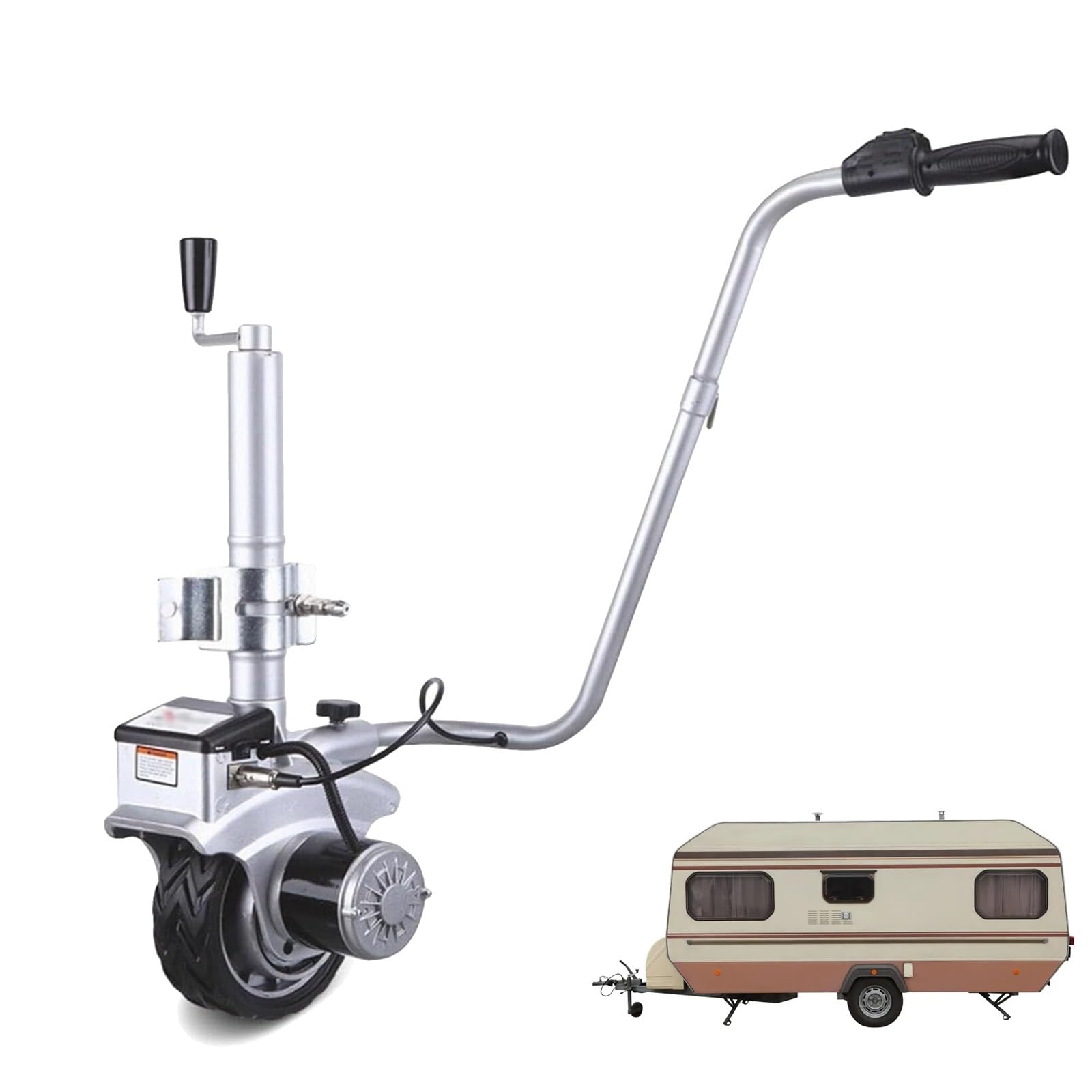 Carrello elettrico per rimorchio, motore da 350 W, carico massimo 2269,8 kg, freno automatico, velocità 6-7 m/min per un facile spostamento di rimorchi, roulotte, barche