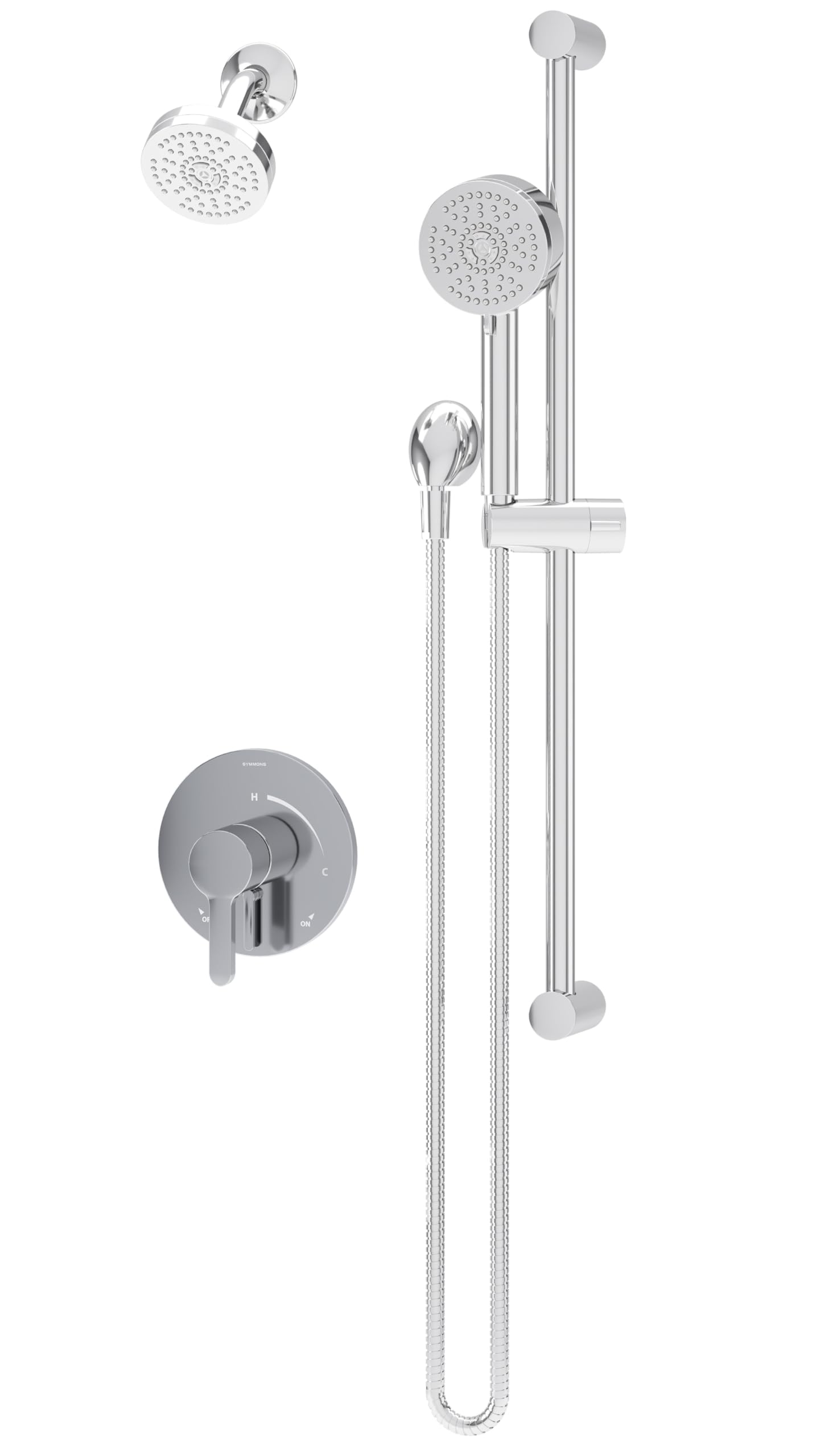 Photo 1 of Symmons Solarity HydroMersion Single Handle Shower Faucet Trim Kit with Hand Spray and Integral Diverter in Polished Chrome