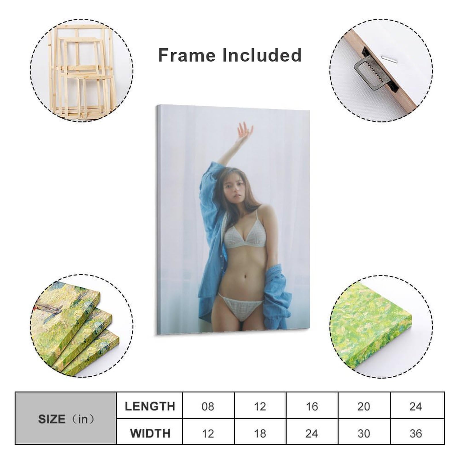 Amazon.co.jp: 齋藤飛鳥ポスターセクシー水着下着写真 (36) キャンバス