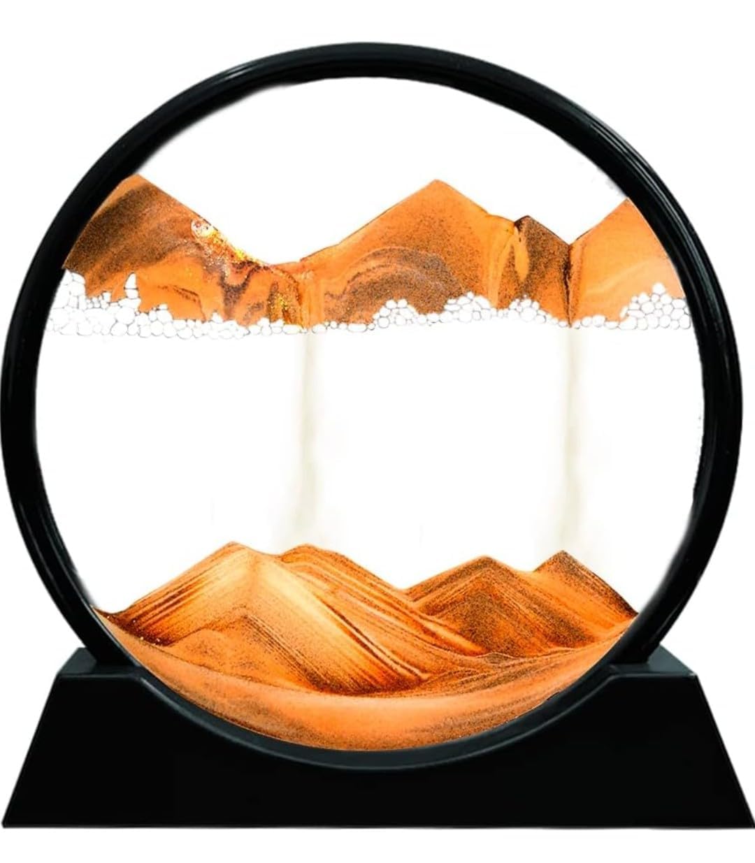 Bunny zilla Redvant Moving Sand Art Picture Glass Liquid Painting 3D Natural Landscape showpieces for Home Decor Antique Gifts for Kids Office Desktop Decoration Desk Table Decorative Items (Yellow) 1