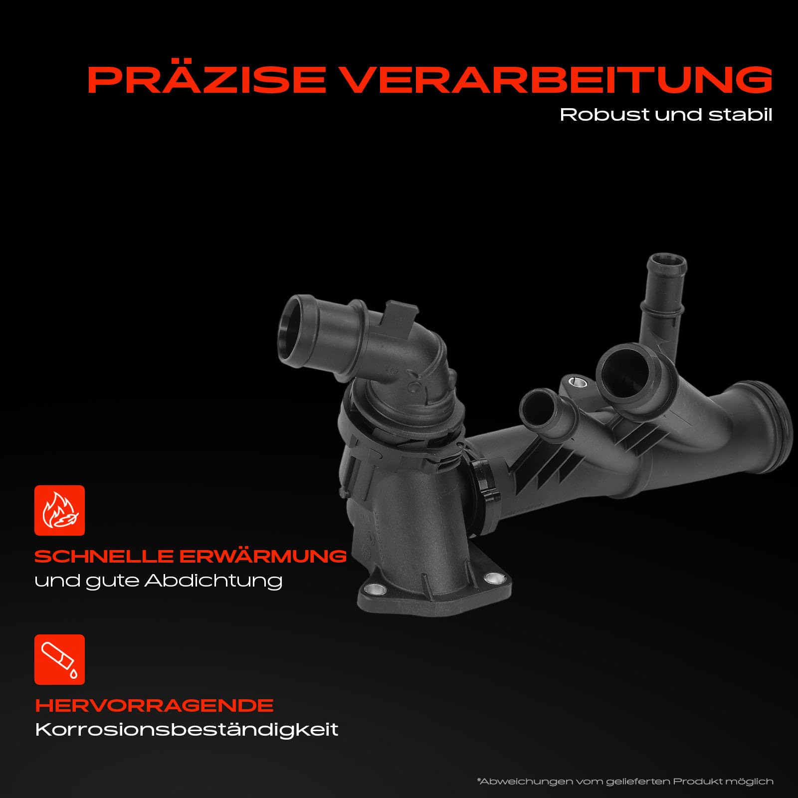 Frankberg Thermostat Kühlmittel 92°C 2-polig 04L121026L | Kompatibel mit T.o.u.r.a.n 5T1, A1 Sportback 8XA 8XF, A3 Limousine 8VM 8VS, A3 8V1 8VK, T.C.R.O.S.S C11 D31