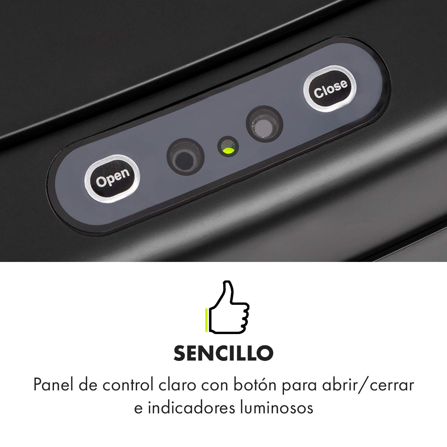 KLARSTEIN Cleansmann Cubo de basura con sensor, capacidad de 30 litros, touchless: apertura y cierre automáticos, soporte para bolsa, materiales: tapa de plástico ABS, negro