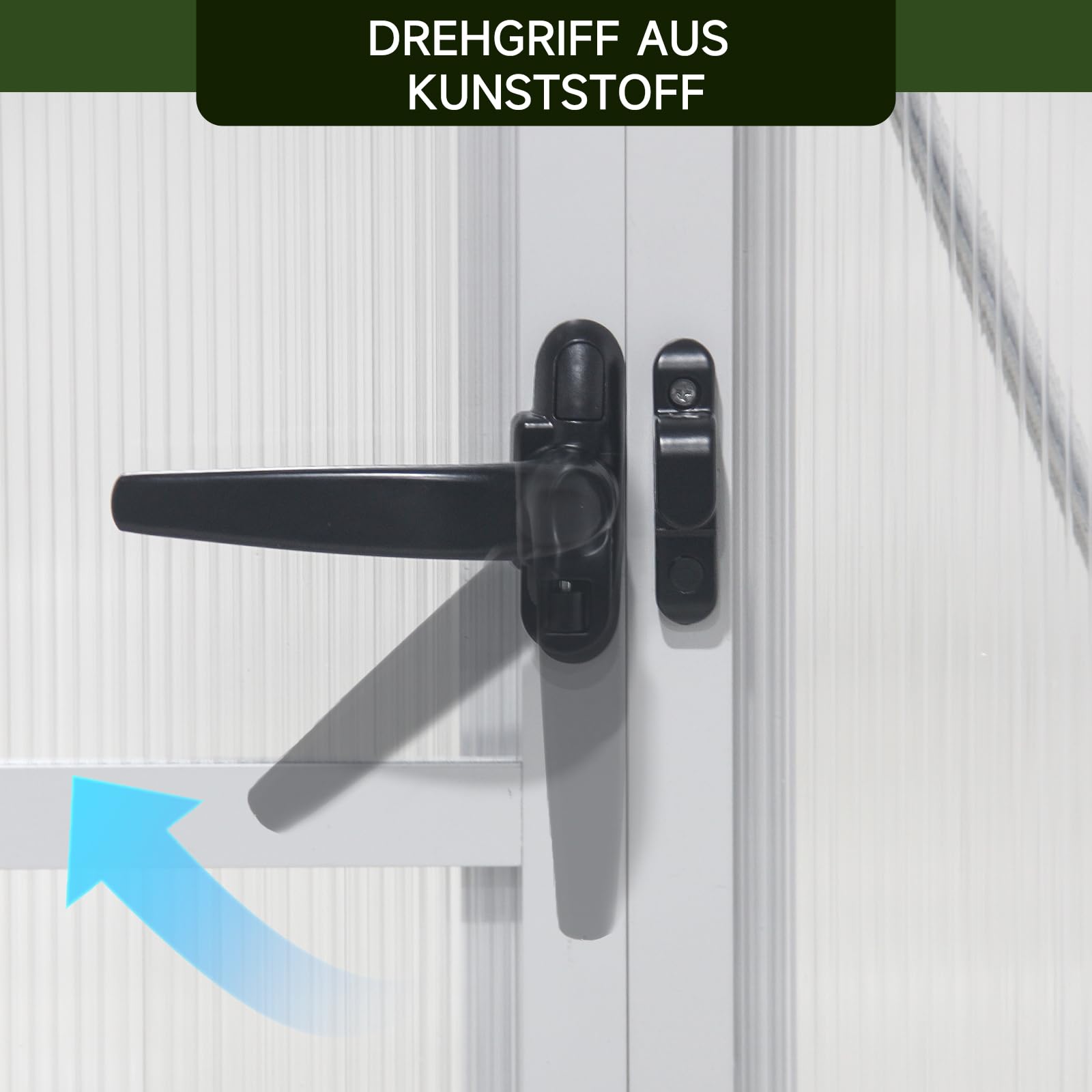 Gewächshaus Aluminium für den Garten | 177*300*193 cm | Vielseitig nutzbar als Treibhaus Gartenhaus Winterfest Aufzucht Tomatenhaus Frühbeet und Pflanzenhaus Weiß