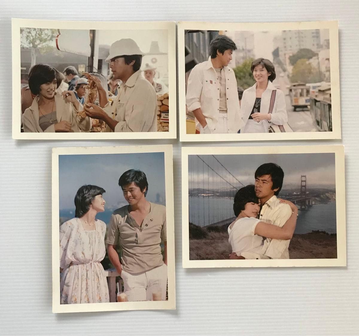 三浦友和、百恵　（映画）ふりむけば愛　写真4枚セット Amazon.co.jp: 山口百恵 三浦友和 ふりむけば愛 写真 4枚セット