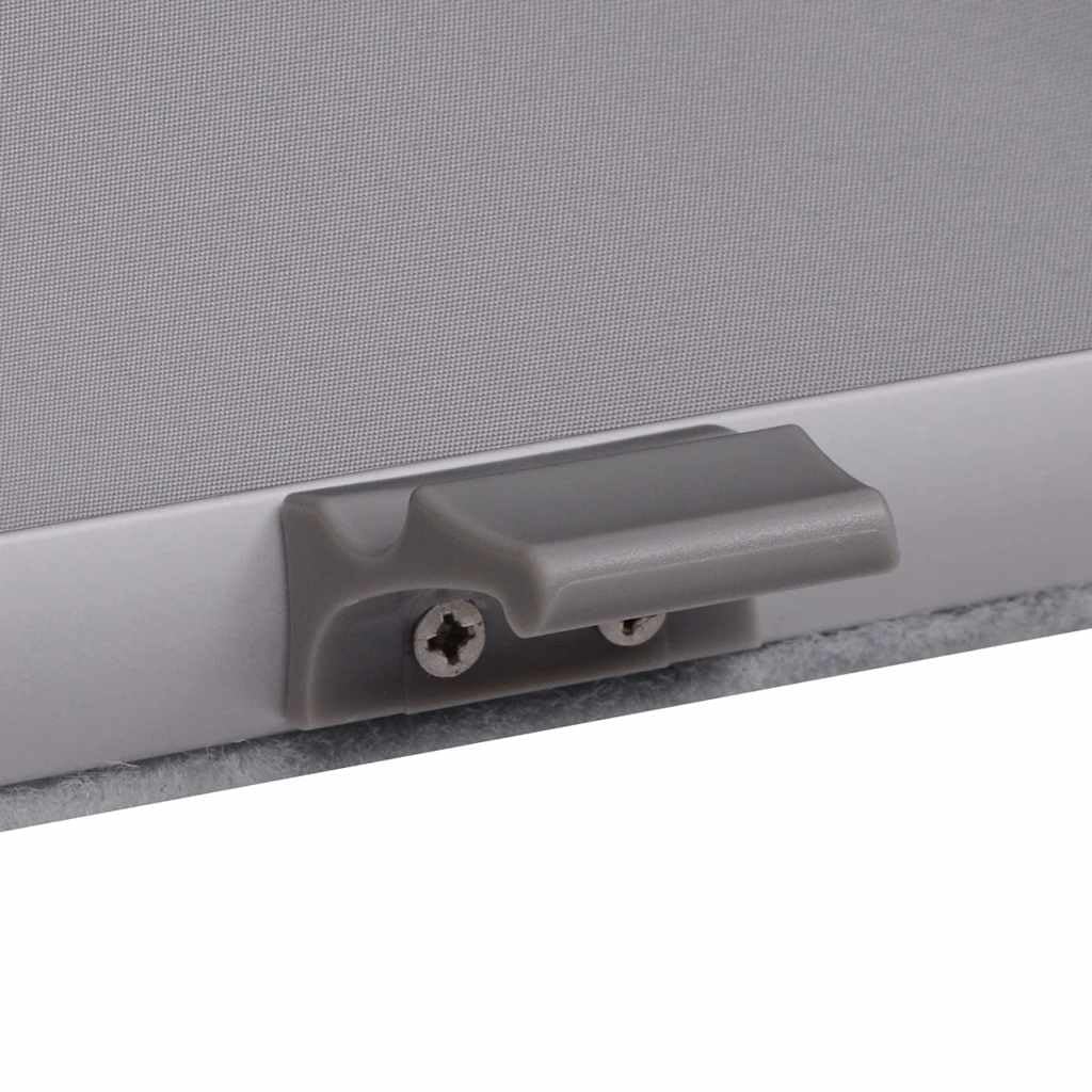 Roleta zaciemniająca, szara C04, żaluzja na okno dachowe, roleta termiczna, 383 x 740 mm, poliester z aluminiową ramą, do sypialni, salonu, biura, z akcesoriami montażowymi i ochroną przed