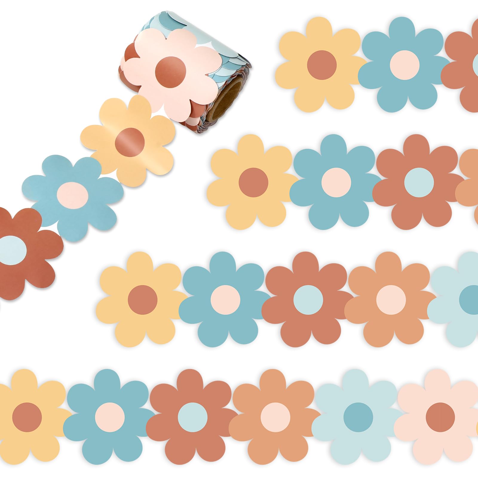 Bordure de tableau d'affichage floral coloré rouleau 10m frise murale classe