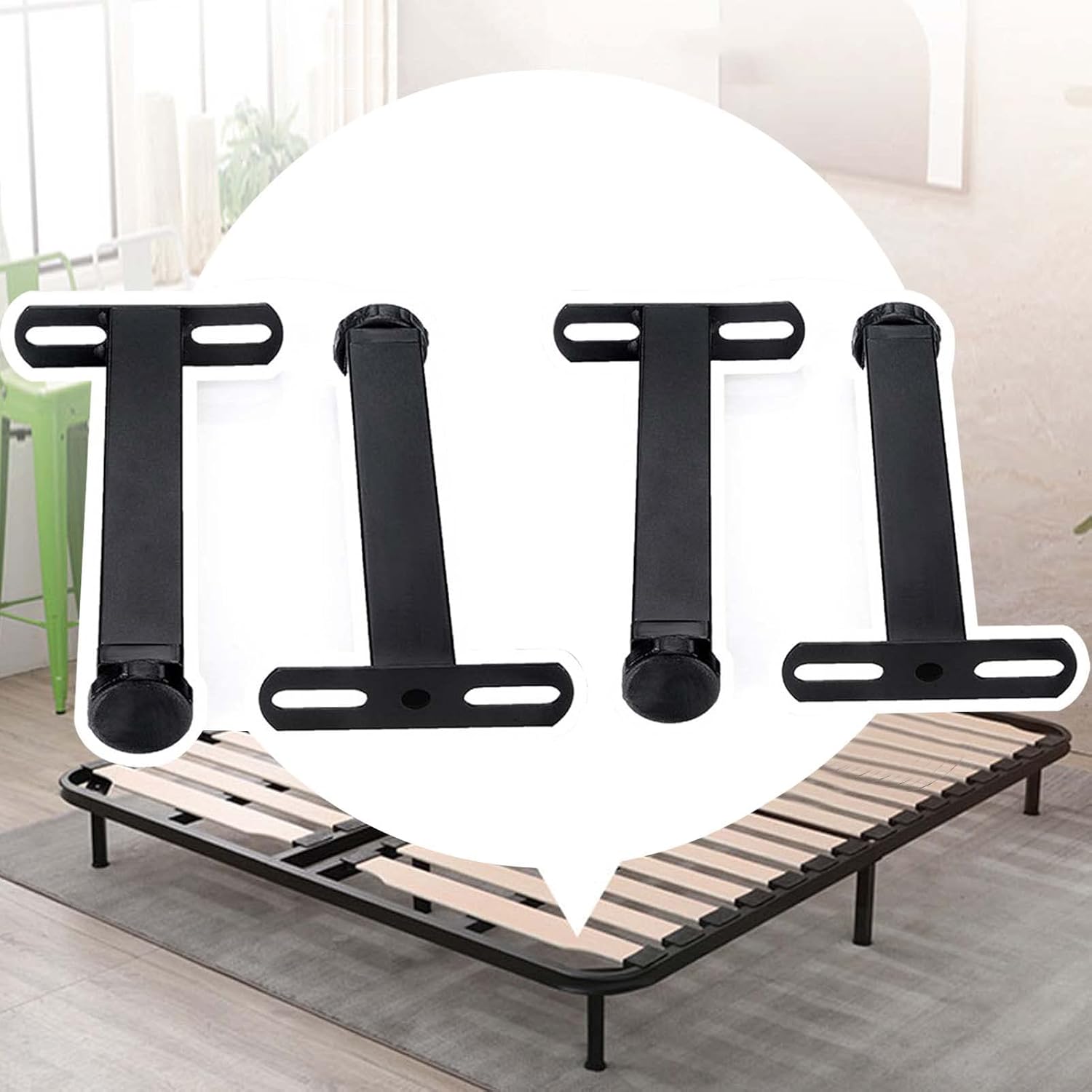 HEYCE Bed Support Legs, Row Skeleton Support Foot