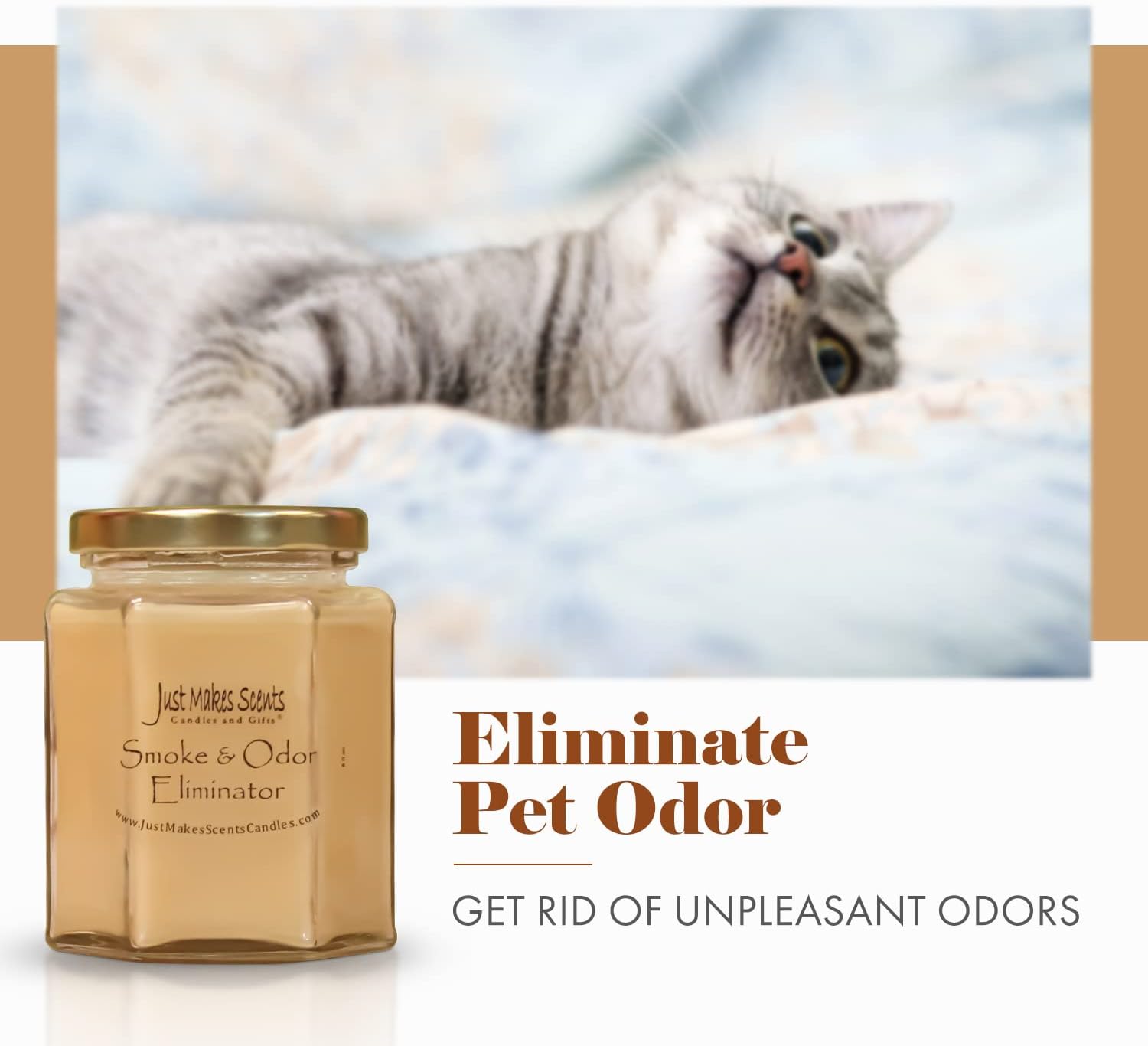 Smoke and Odor Eliminator Candle - Odor Eliminating Scented Candles for Home - Neutralizes Cigarette, Food, and Pet Smells | Natural Soy Wax Candle, Hand Poured in The USA - Image 5