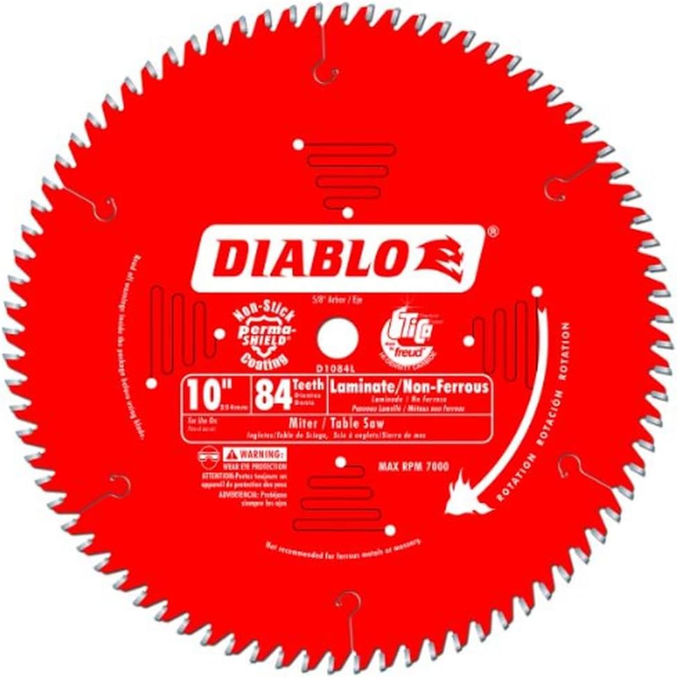 Freud D1084L, 10" Diameter, 84t TCG Saw Blade with 5/8" Arbor