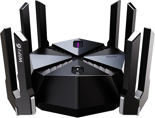 Reyee AX6000 WiFi 6 Router, router inalámbrico de 8 transmisiones para juegos, 8 FEM, WAN 2.5G, CPU de cuatro núcleos de 2.0 GHz, WPA3, VPN