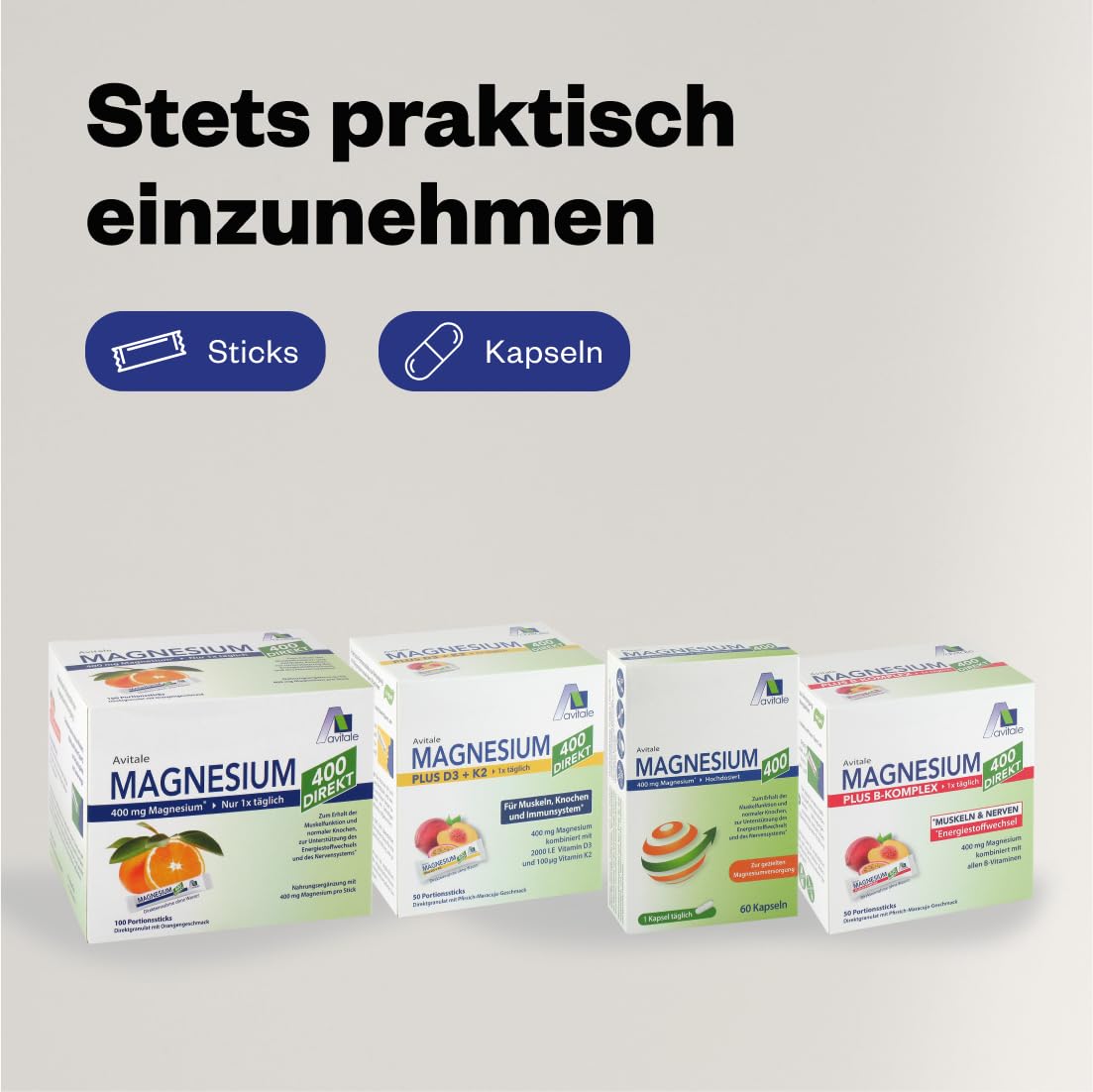Magnesium 400 direkt Orange, 100 St. Beutel