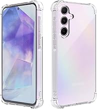 seninhi Compatible Galaxy A55 5G Case Four Corners Reinforced Protection Galaxy A55 5G Cover TPU Cover LCD Smart Galaxy A55 TPU Cover Protective Case Protective Cover Made with Japan AGC Asahi Glass
