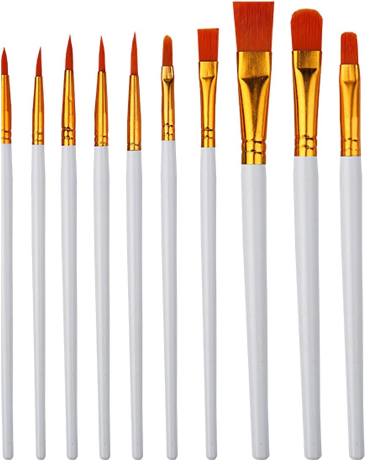 Sketch Drawing Kit Long Handle Paint Brushes 10pcs Artist