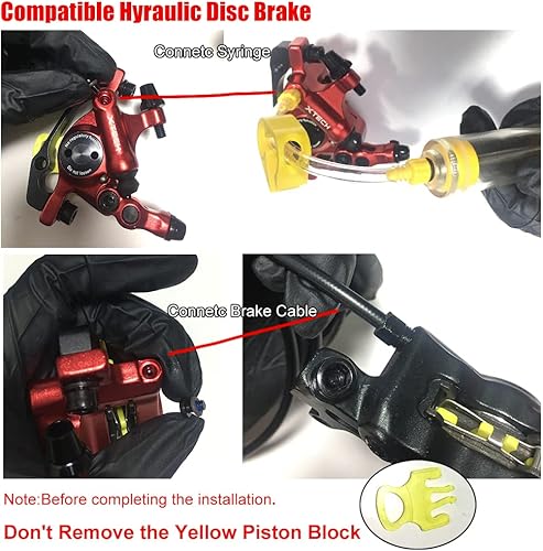 Miniatura 5 de MTB Road XTECH HB-100 MTB Road Line Pulling Pinzas de freno de disco hidráulico Freno de disco delantero y trasero de bicicleta de montaña Freno de