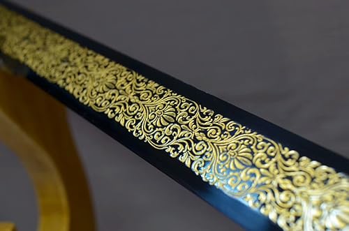 Miniatura 7 de Espada de dragón y fénix (patrón de grabado de acero de alto carbono, mango de aleación) Espada china