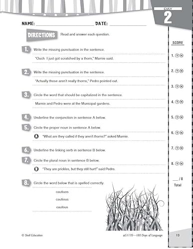 Shell Education SEP51170 180 Days Of Language For Fifth Grade thumb #5