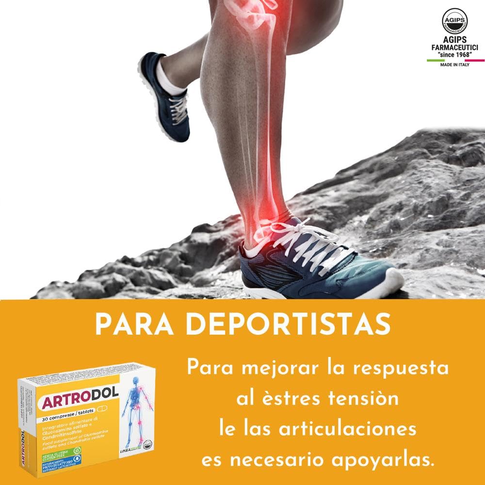 Articulaciones Suplementos Huesos y cartílagos con altas dosis de condroitina y glucosamina 30 comprimidos Agips Artrodol