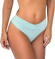 Kit com 10 Calcinhas Fio Dental e Cós Duplo Feminina Tecido Conforto Não Marca Sob a Roupa