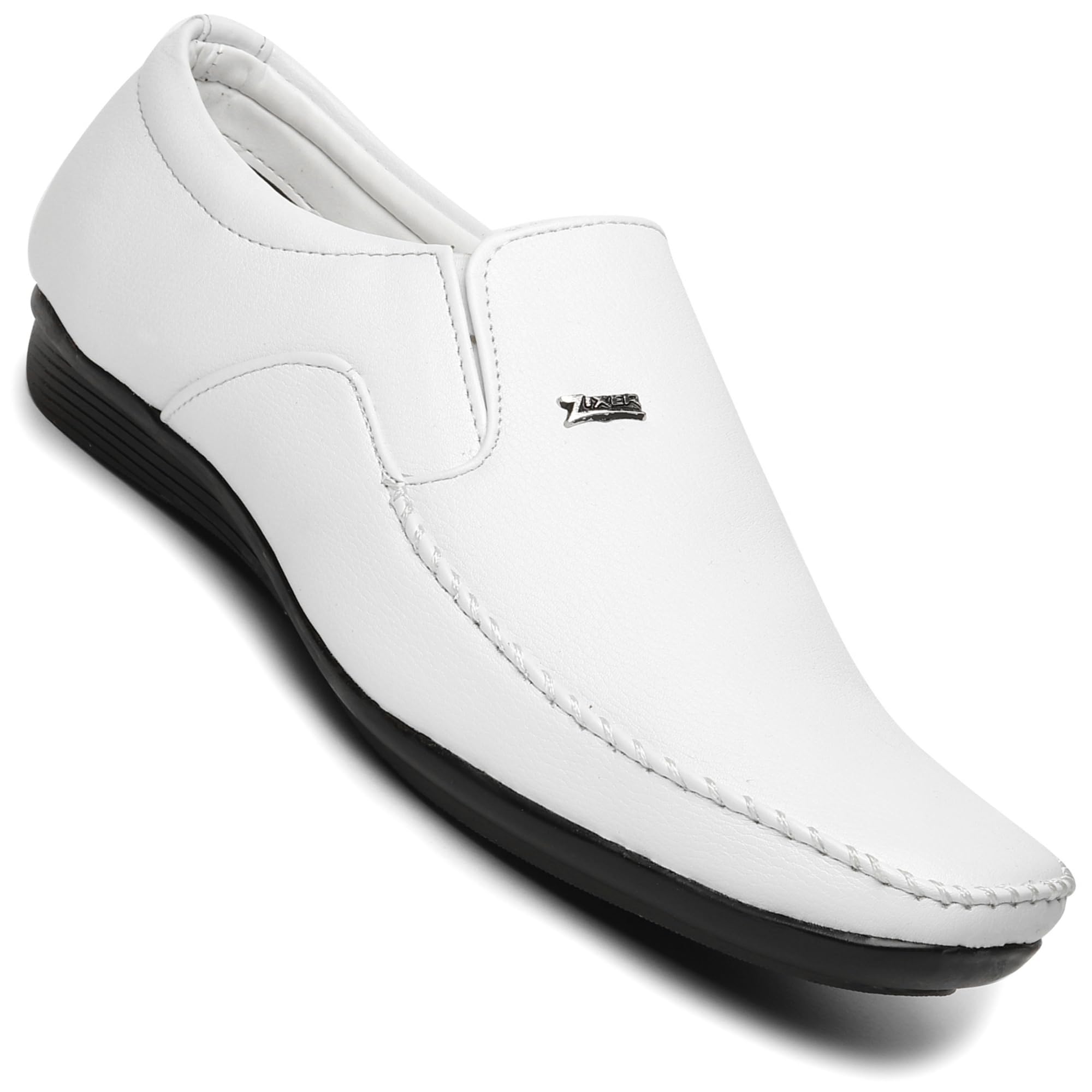 Zixer Artificial Leather Formal Shoes for Men || Party, College, Wedding, Sober Office Shoes for Men Slip On Shoes for Men Without Laceless Shoes for Men (White) (B0DCPBP111) Amazon Price History, Amazon Price Tracker