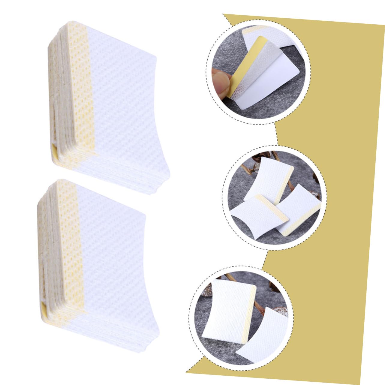 SOESFOUFU Eyelash Cleaning Pads 160pcs Woman Makeup Cushions Soft Arc-Shaped Makeup Pads