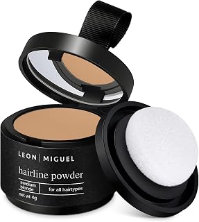 LEON MIGUEL Application Powder - Waterproof Hairline Powder Perfect Hair Concealer for Concealing Invisible Hair Makeup for Hair Seal (Medium Blonde, Hairline Powder)