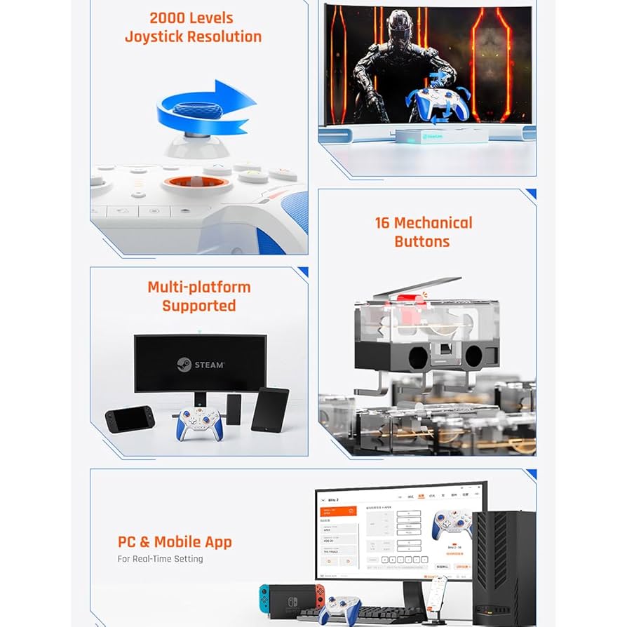 その他 BIGBIG WON Blitz 2 TMR Amazon.com: BIGBIG WON BLITZ2 Wireless Controller, 16 Fully