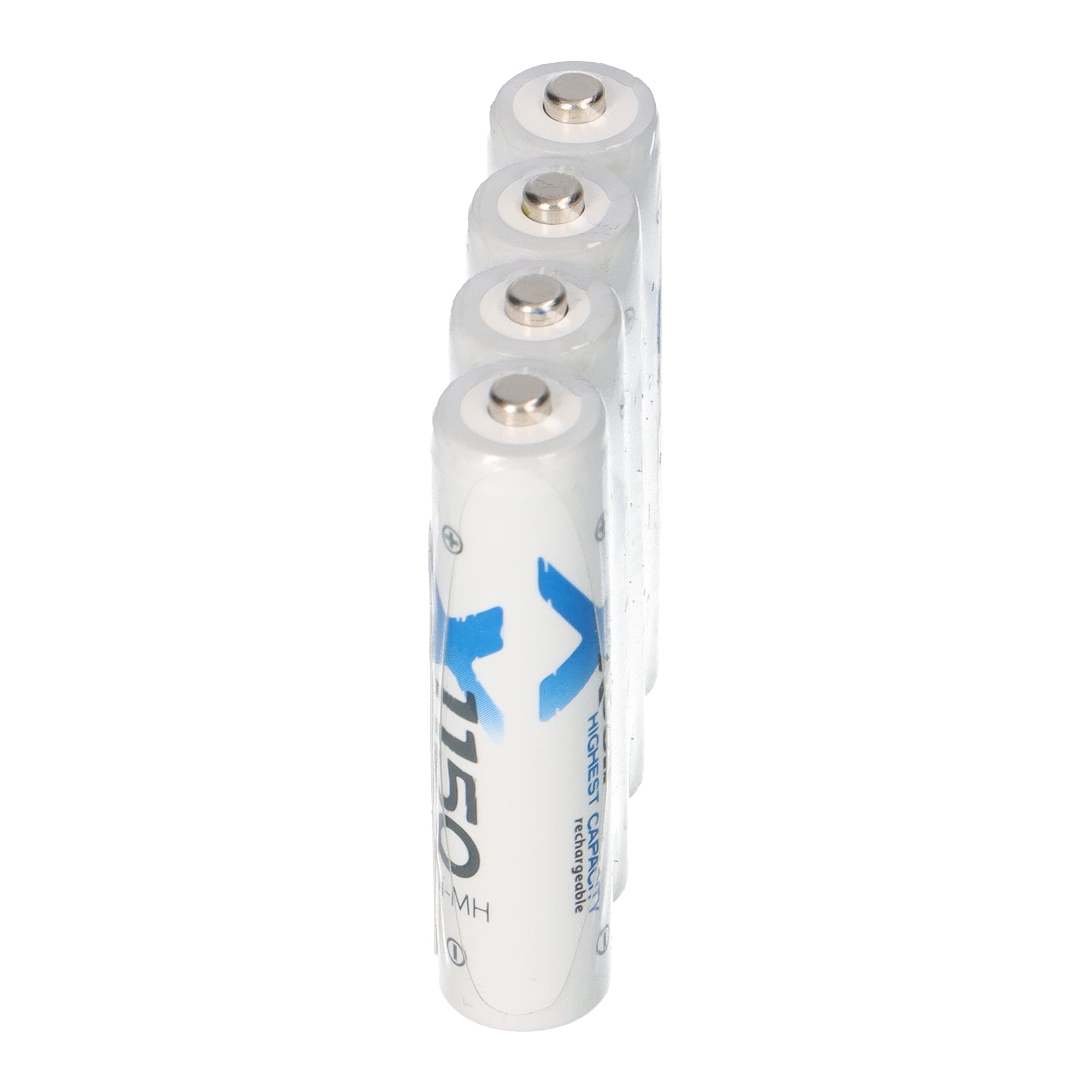 20 batterie tipo 1150 mAh, 1,2 V, NiMH Micro AAA, ricaricabili ad alta capacità, bassa autoscarica, ideali per flash, controller Wii e Xbox (20 x AAA)