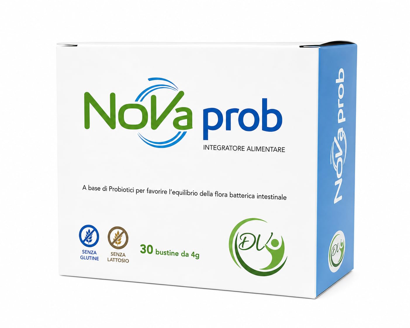 Novaprob Integratore Alimentare Probiotici Fermenti Lattici, 30 Bustine da 4 g, Flora Intestinale, Made in Italy