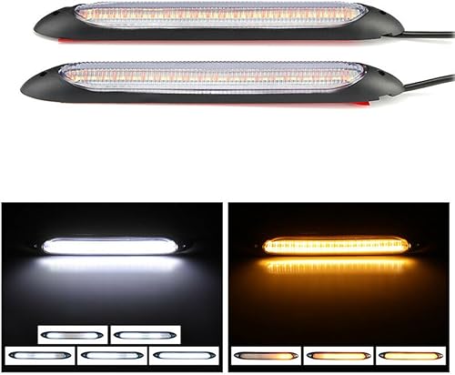 Miniatura 8 de 2 unids 6 "LED DRL faro corriente secuencial señal trasera luz tira kit tira luz diurna 12 V IP68 impermeable