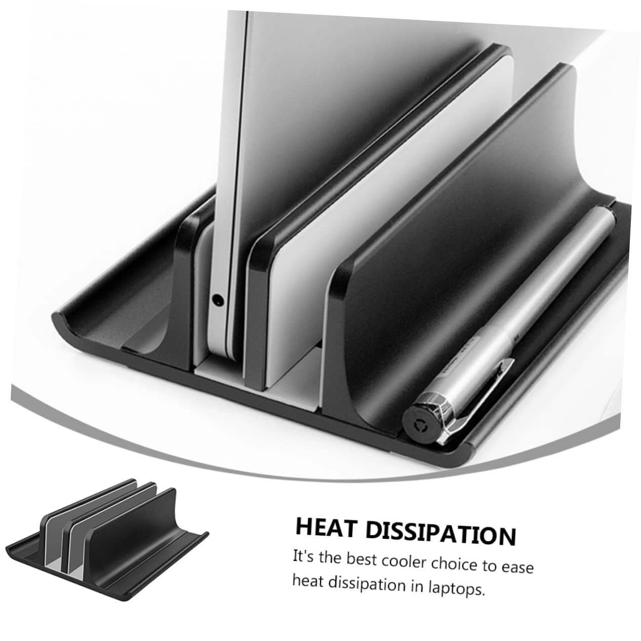 Supporto Verticale Per Radiatore Per Laptop in Lega Di Alluminio Supporto Per Raffreddamento Per Laptop Offre Ventilazione e Flusso d Aria Ottimale Per Evitare Surriscaldamento