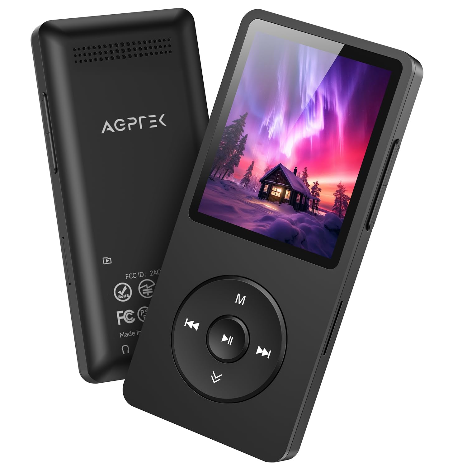 AGPTEK Lettore MP3 Bluetooth 5.3,16GB MP3 Player con Altoparlanti Integrati