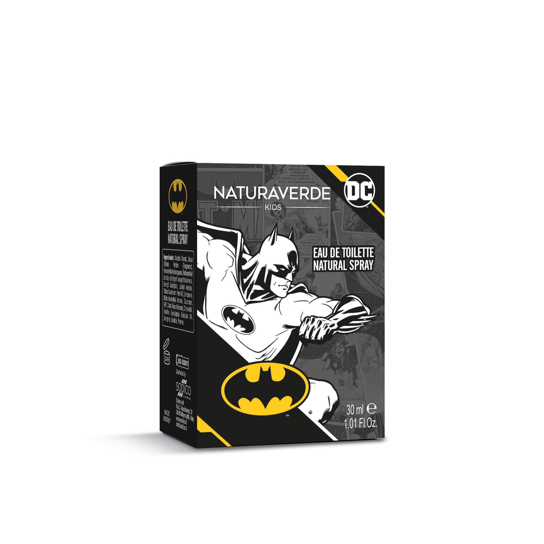 NATURAVERDE Kids -Batman Eau De Toilette 30ml Fragranza per Bambini, Dolce e Fresca, Ispirata al Cavaliere Oscuro