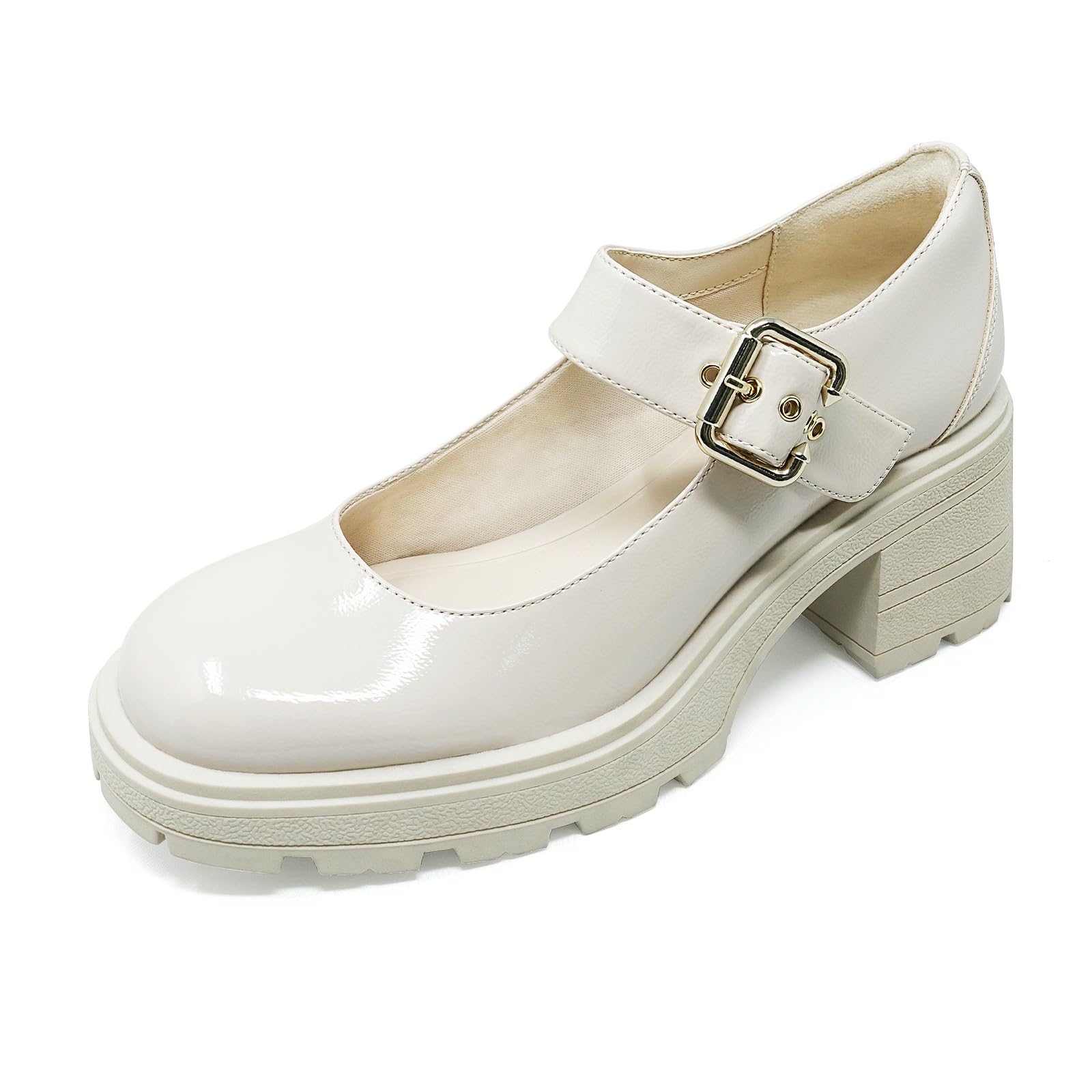 JENN ARDORWomen's Pumps Low Platform Heel Dress Shoes for Women Chunky Mary Jane Pumps Gothic Work Shoes Oxfords