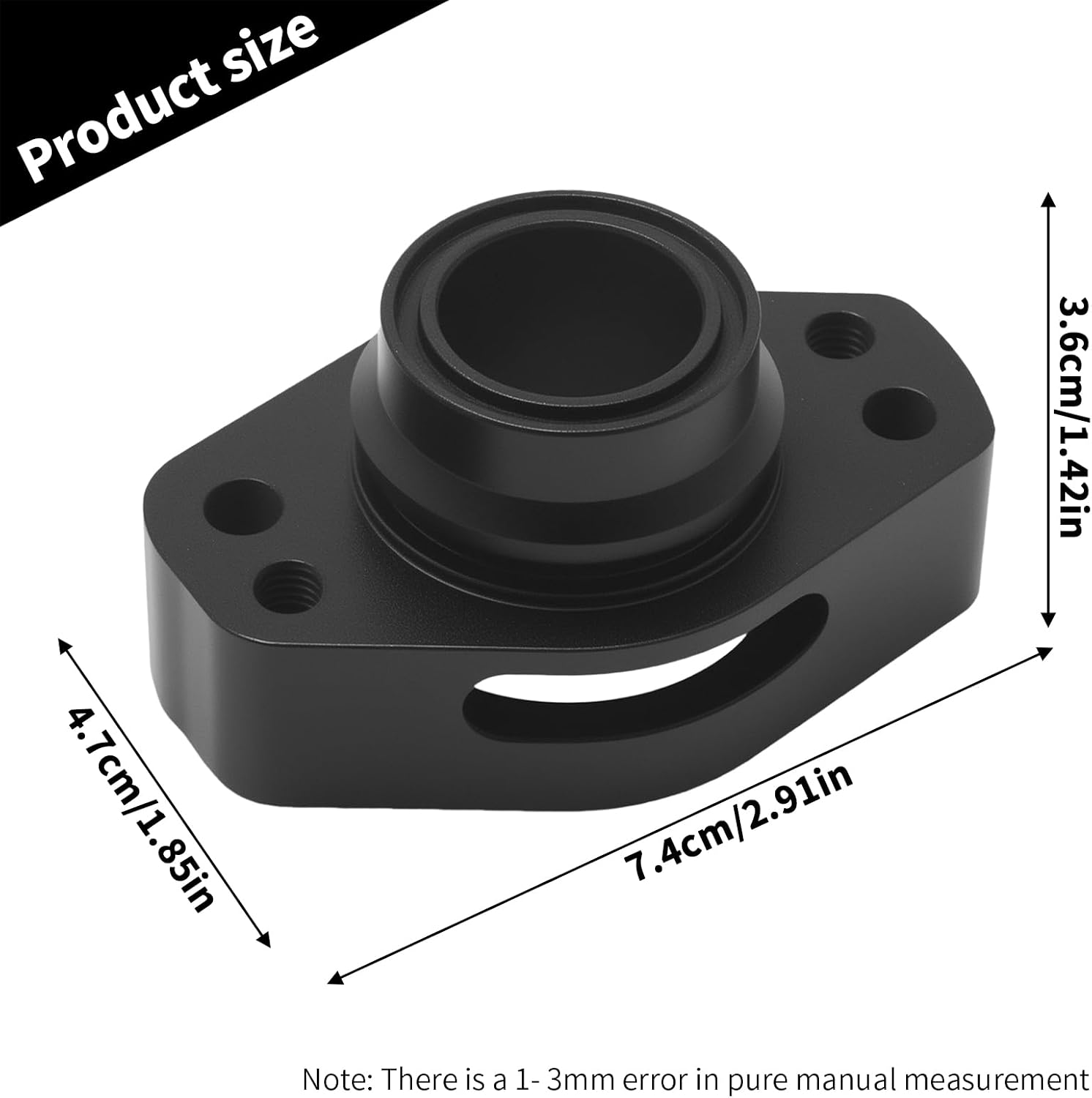 Turbo Blow Off Valve Adapter, Replacement for Ford F Series 150 3.5L EcoBoost 2.7L EcoBoost Engine 2015-2023 (Black) a