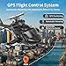 HOENTECH YUXIANG F02S Airwolf RC Helicopter – 1/34 Scale 8CH Flybarless Brushless Military Heli with Optical Flow, 6G/3D Modes RTF Remote Control Helicopter Gift for Adults & Enthusiasts