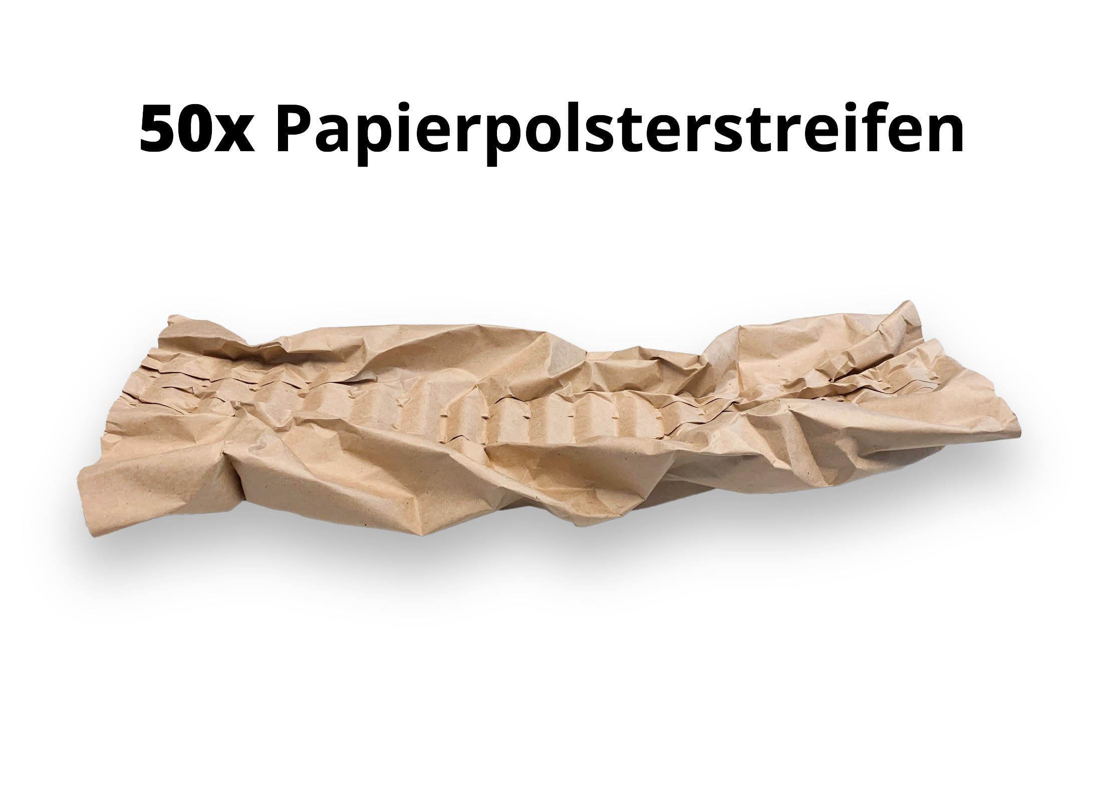 Papierpolsterstreifen, Packpolster, Papierpolster, Verpackungsmaterial (ca. 50 x 15 x 6 cm LxBxH) - 50 Stück